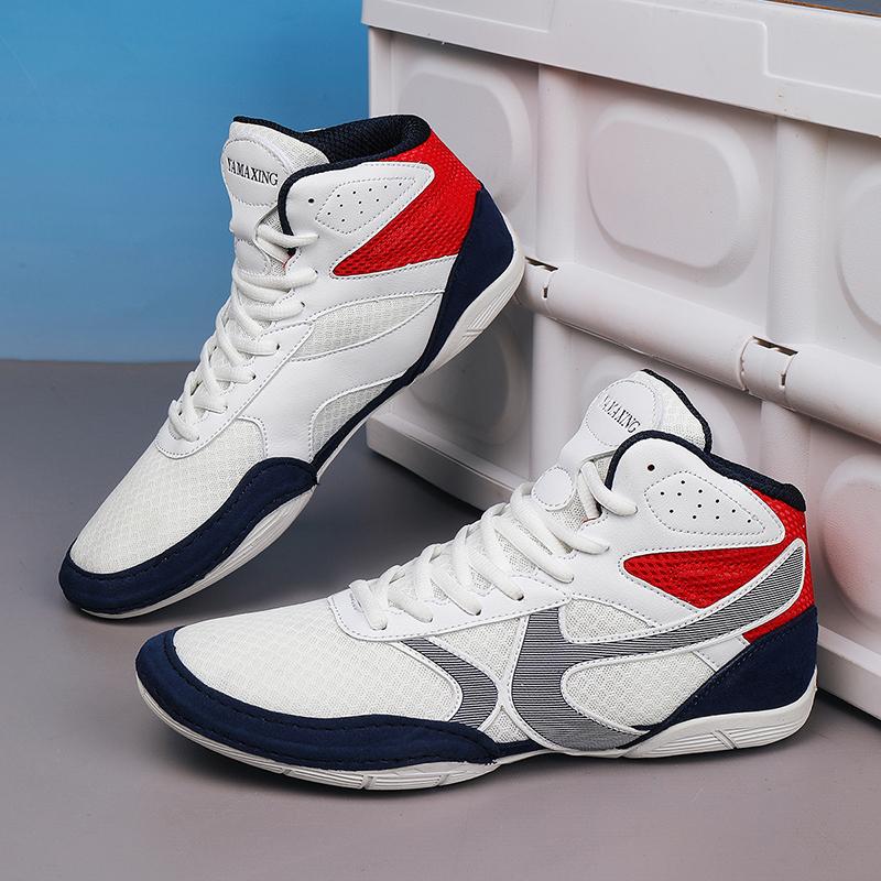 2025 Hot Selling Professional Rebound Wrestling Shoes Competitive Comfortable Boxing Shoes Foot Protecting Outdoor Sports Shoes