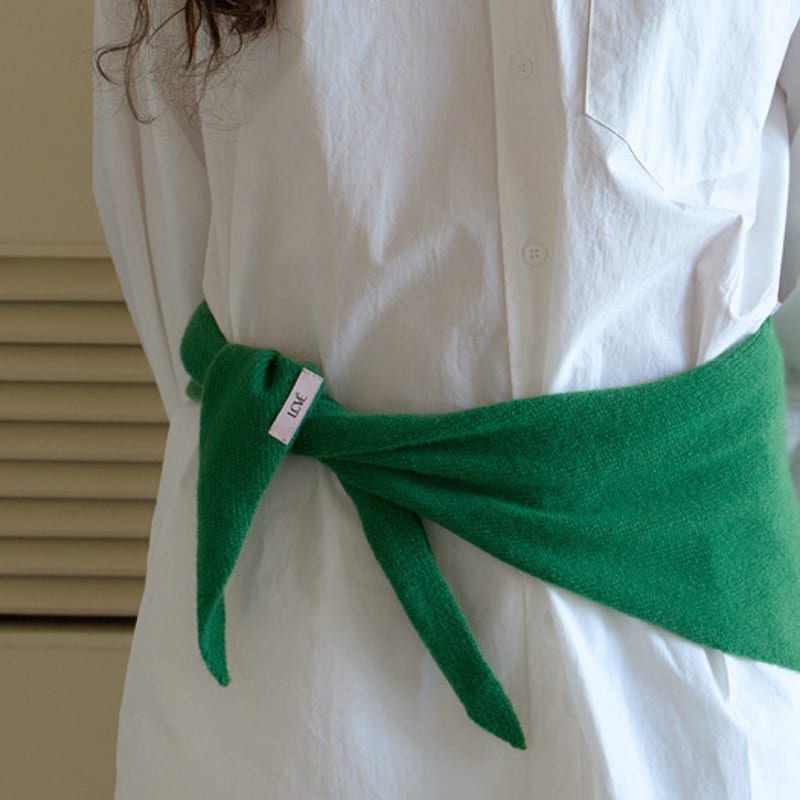 

LCVE TRIANGLE WOOL MUFFLER_GREEN GREEN_FREE