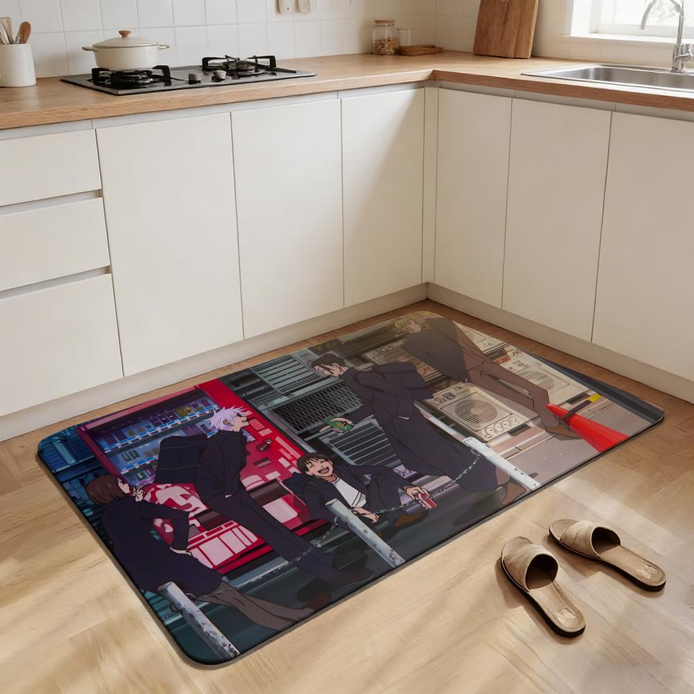 Cartoon Jujutsu Kaisen Floor Mat Non-slip Quick-dry Diatomaceous Earth Bath Mat, Absorbent Doormat