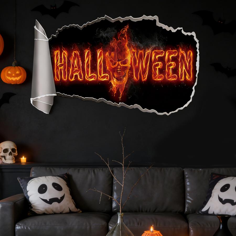Halloween Horror Wall Sticker, Spooky Stickers & Floor Decals for Halloween Party, Haunted House & Home Horror Decorations