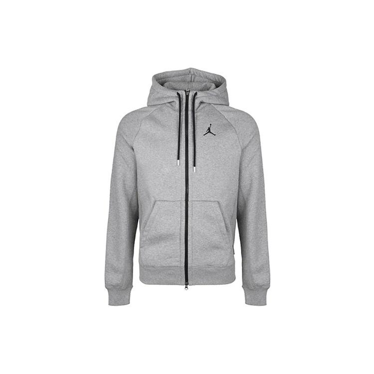 Men s Air Jordan Hooded Fleece Lined Gray Jacket CD8734-091 XL