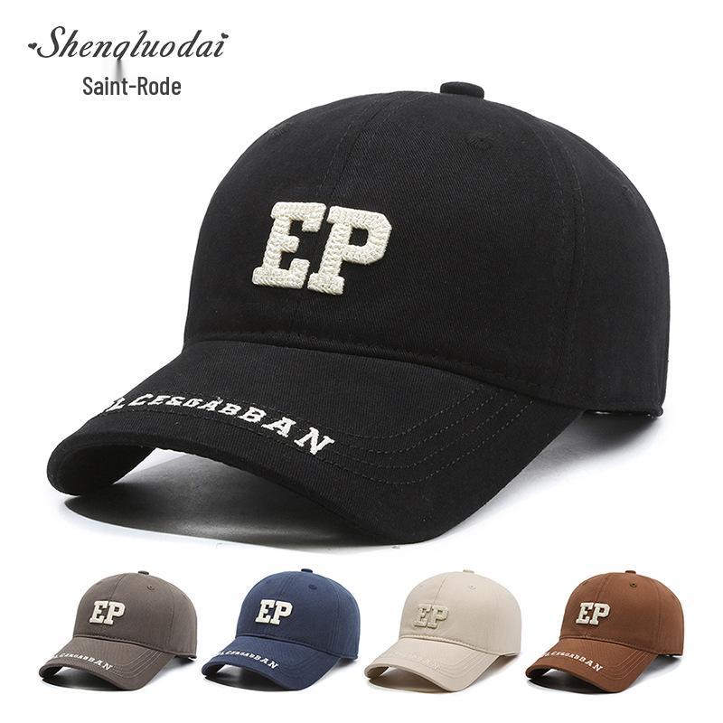 

Korean Style Embroidered Letter Baseball Cap - Unisex Sunshade for Spring/Summer Adjustable чорний