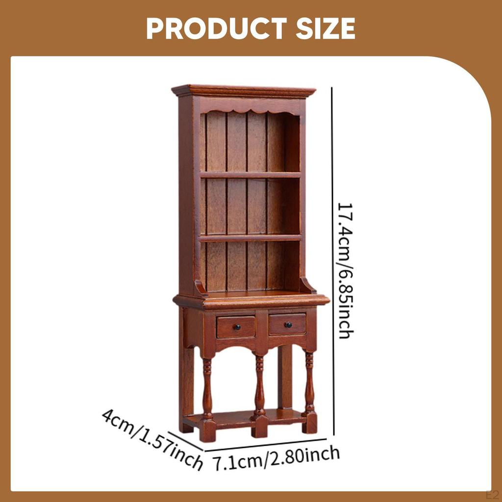 1:12 Dollhouse Bookcase, Doll Accessories Decoration for Bedroom Living Room, Home, Bathroom