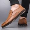 Fashion Autumn Men Casual Driving Shoes Designer Fashion Loafers Solid Color Big Size Soft Sole Non-slip Shoe Comfortable Leather Shoes