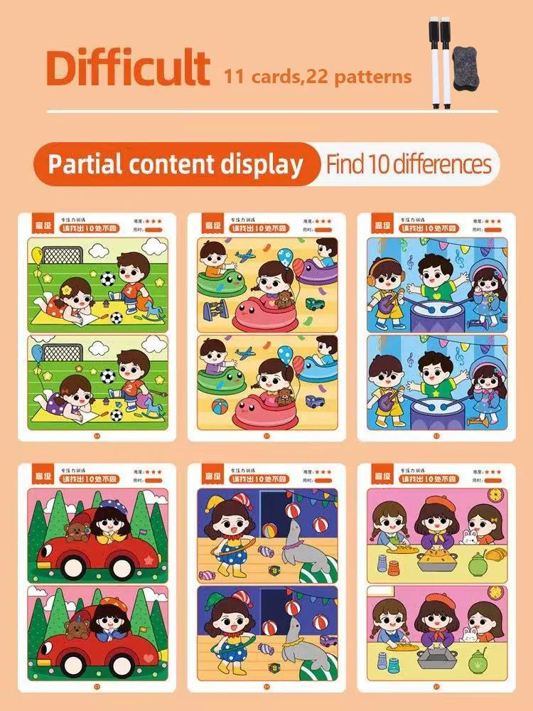 An Educational Fault Finding Game: Reusable Wiping Paper For Focus And Attention Training Premium Durable Quality