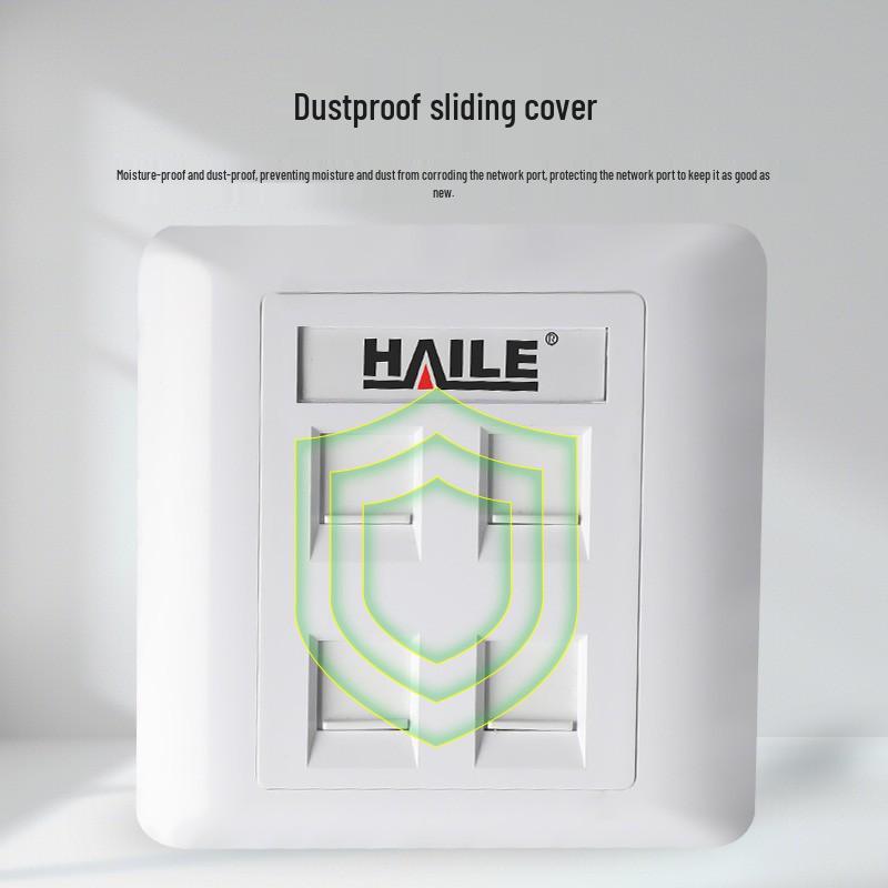 

HAILE HT-864C5 Network Panel Set: 4-Port Panel + 4 Cat5e Modules