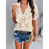 Women Elegant Summer Style Printed Short Sleeved T-shirt