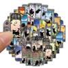 10/30/50pcs Transparent Black Cat Stickers Cute Cartoon Waterproof Decals DIY Notebook Luggage Scrapbook Kawaii Graffiti Sticker