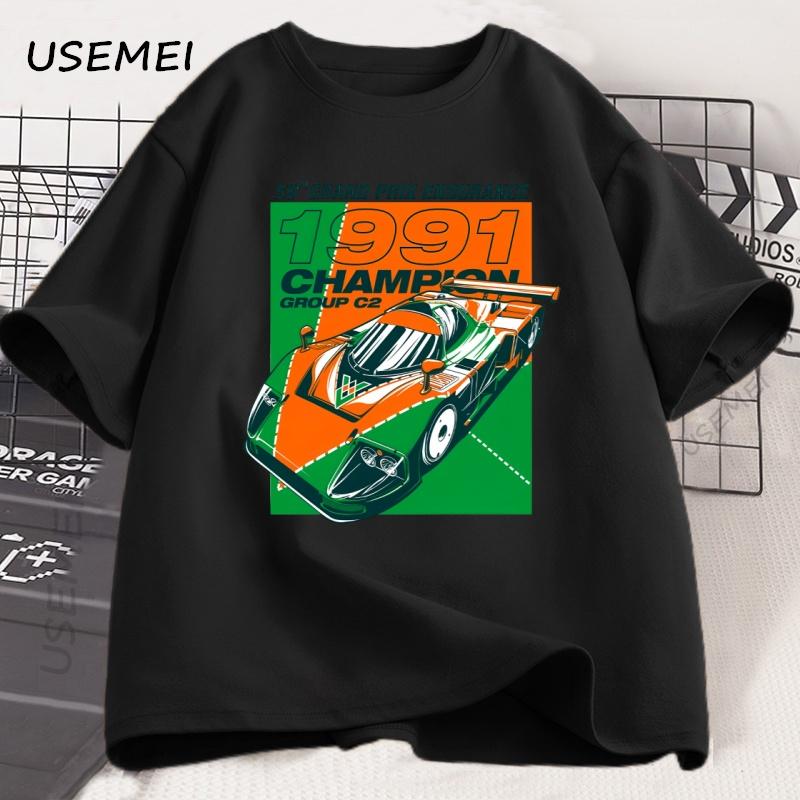 

Japanese Style 787B Anniversary T Shirt Man Retro Cotton Short Sleeve Printed T-shirt Casual Round Neck Tshirt Men s Clothes M