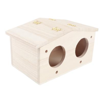 Wooden Bird House, Plane Wood Breeding   for Parrots, Swallows and Wild Birds, Outdoor Bird House 23x12.9x12.5 Cm with Design of