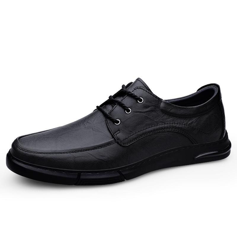FashionGenuine Leather Men's Casual Shoes British Style Male Dress Sneakers New Trendy All-match Business Shoes Formal Dress Footwear