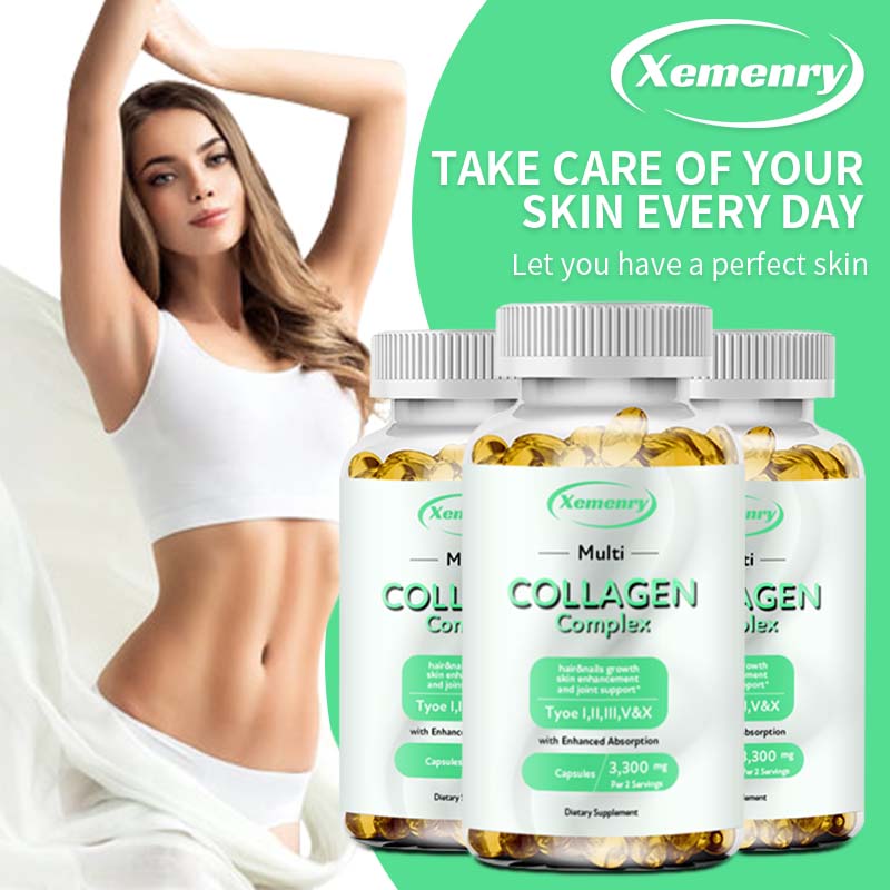 XEMENRY Complesso di Collagene Illuminante per la Pelle 120 Capsule Integratore
