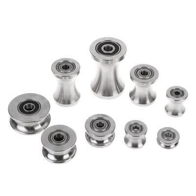 304 Edelstahl U-förmige Nut Lager Stahl Drahtgeführte Feststehendes Rad Haushalts-Hardware-Zubehör