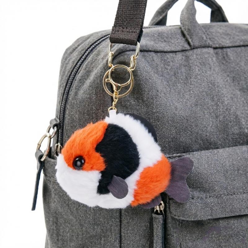 User Friendly Plush Fish Ornament Keychain Bag Hanging Decoration Thoughtful Present for Special Occasion