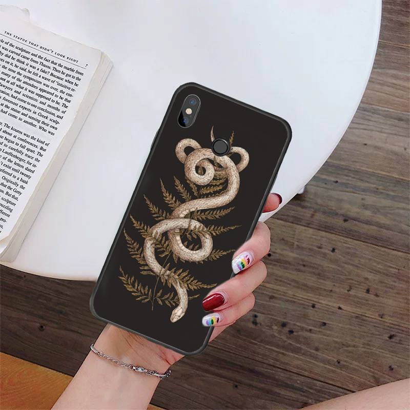Hand Snake Flower Snake Painting Art Phone Case For Xiaomi Redmi 4X 5Plus 6A 7 7A 8 8A Redmi Note 4 5 7 8 9 Note 8T 8Pro 9Pro
