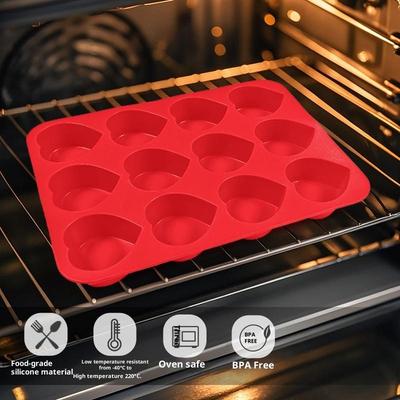 Stampi da Forno in Silicone a Forma di Cuore per Dolci al Cioccolato Dessert Francese Mousse Pasticceria Fondant Caramelle Gommose Decorazione Torta Stampo da Forno