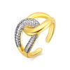 Ring - LUXENTER - Denan - Metal Alloy - 18 Carat Yellow Gold - 17 Mm Cubic Zirconia