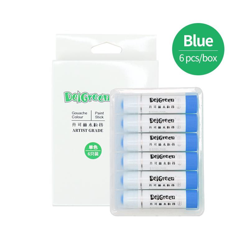 DELGREEN KÜNSTLERQUALITÄT Weiche feste Gouache-Farbstifte/Pastelle/Buntstifte Basic/Macaron 12/18 Farben Zeichnen Sicher Ungiftige Pastelle