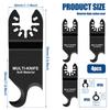 4Pcs Oscillating Multi Tool Hook Knife Blade Set High Carbon Steel Universal Oscillating Saw Hook Blade with 2 Adapter Cutting
