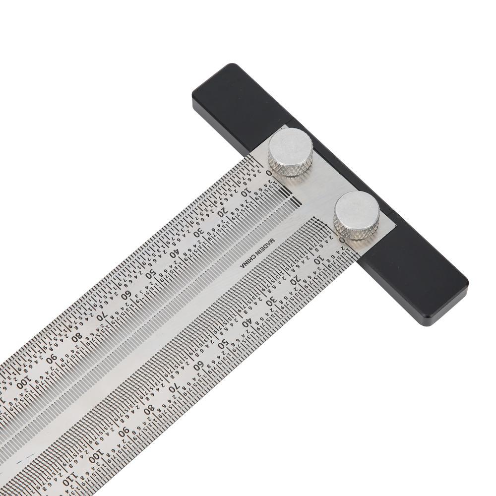 300mm T-Rule Automatic Pencil Positioning Measuring Tool Hole Ruler  Woodworking Measurement