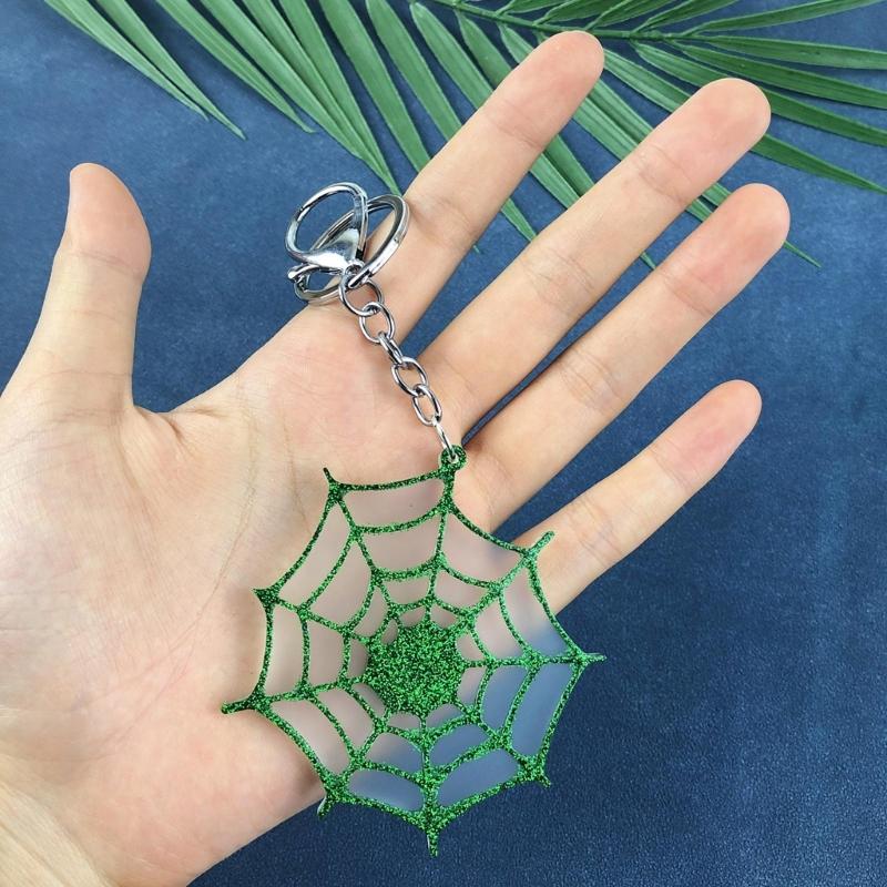 Glossy Silicone Resin Molds Halloween Spiders Keychain Mold DIY Pendant Ornaments Jewelry Epoxy Resin Crafting Mold