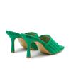Letní dámské 9cm vysoké podpatky nazouváky muly luxusní značka designové pantofle dámské nazouvací jehlové podpatky oranžové zelené párty boty