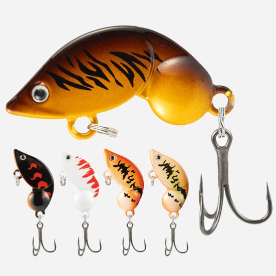 5Pcs Fishing Baits Artificial Lures Treble Hook Design Realistic Compact Design Portable Bionic Shrimp Lures Fishing Tools