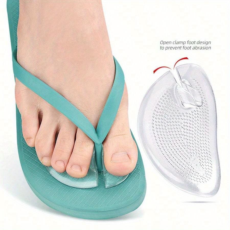 1 Pair Sticky Toe Grip Front Foot Pad, Anti-Slip Massage Forefoot Cushion, Sandals Toe Pad