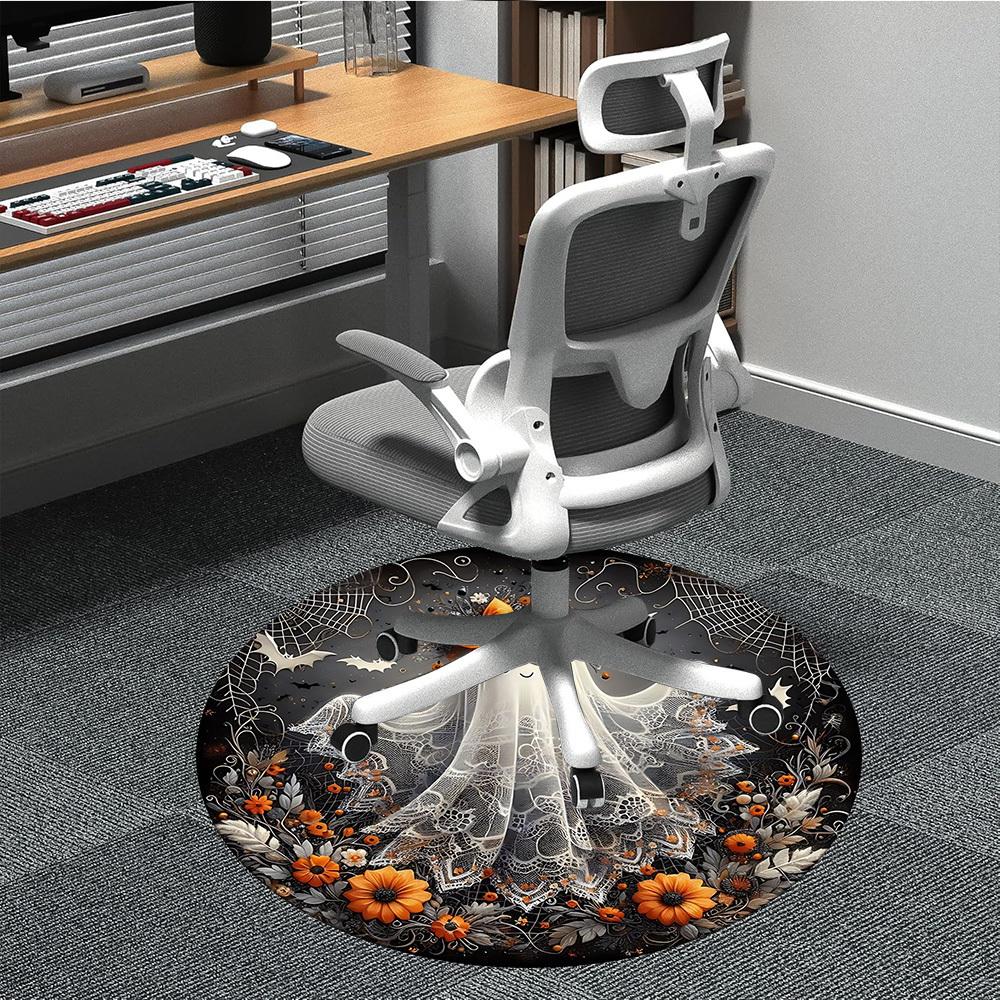 

1pc Ghost Decorations Chair Carpet for Office, Soft Comfortable Mat For Office, Living Room, Bedroom, Machine Washable Carpet yy251112228 80cm by 80cm