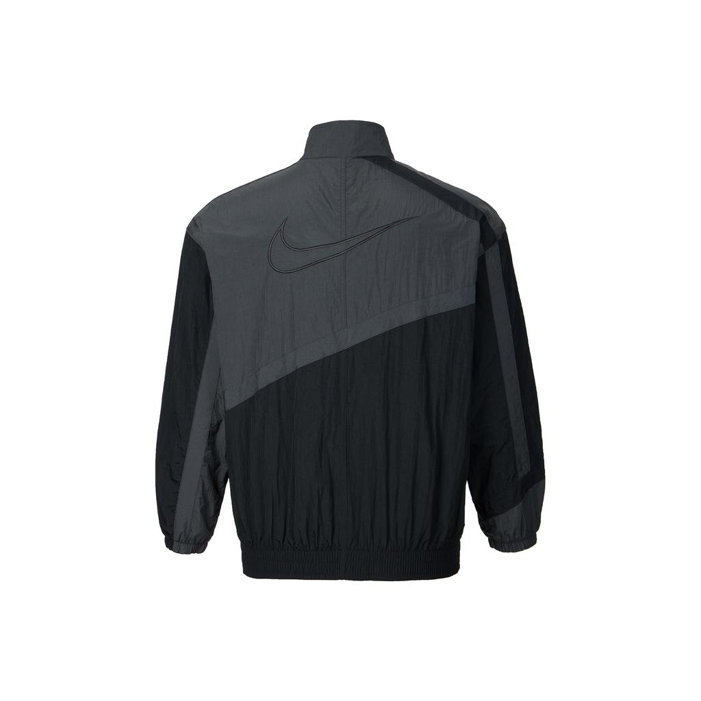 Nike Sportbekleidung Übergroßes Logo Atmungsaktiv Locker Gewebte Jacke Damenjacken Anthrazit Schwarz HJ0177-060