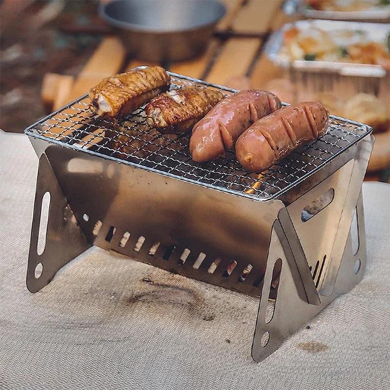 Grill Bbq Grill Barbecue Rooster Barbecue Keukengerei Houtkachel Multifunctioneel Camping Verwarmingsfornuis Opvouwbaar Toeristenbar
