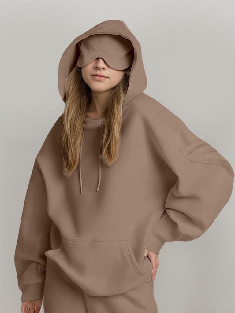Felpa a tinta unita oversize Autunno Inverno Streetwear Uomo Donna Pullover