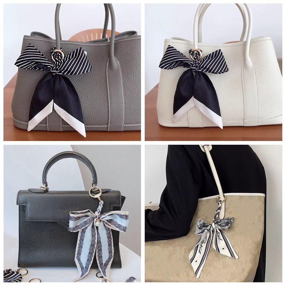Flower Scarf Bow Keychain Pearl Bag Accessories Headset Pendant Bowknot Bag Pendant  Girl