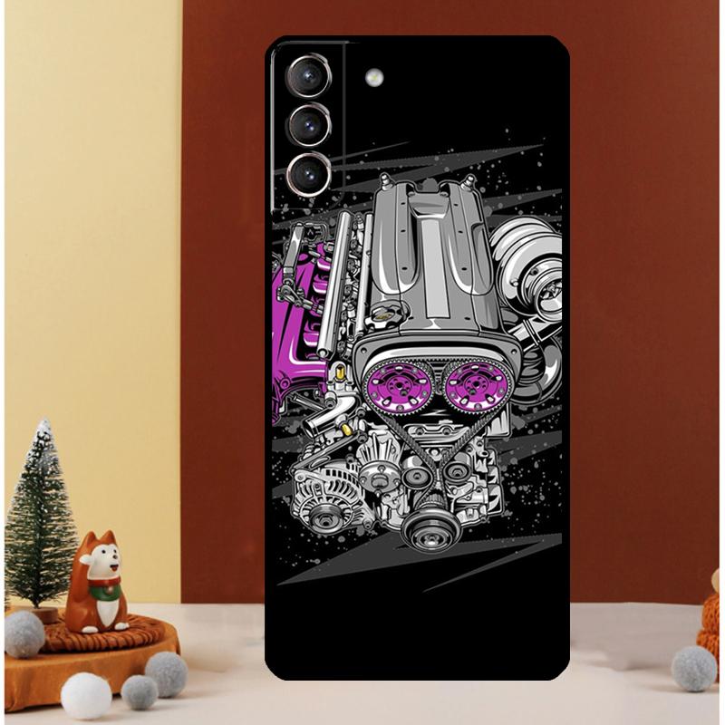 Sports Car JDM Drift Case For Samsung Galaxy S23 S24 Ultra S8 S9 S10 S22 Plus Note 10 20 Ultra S20 S21 FE Cover