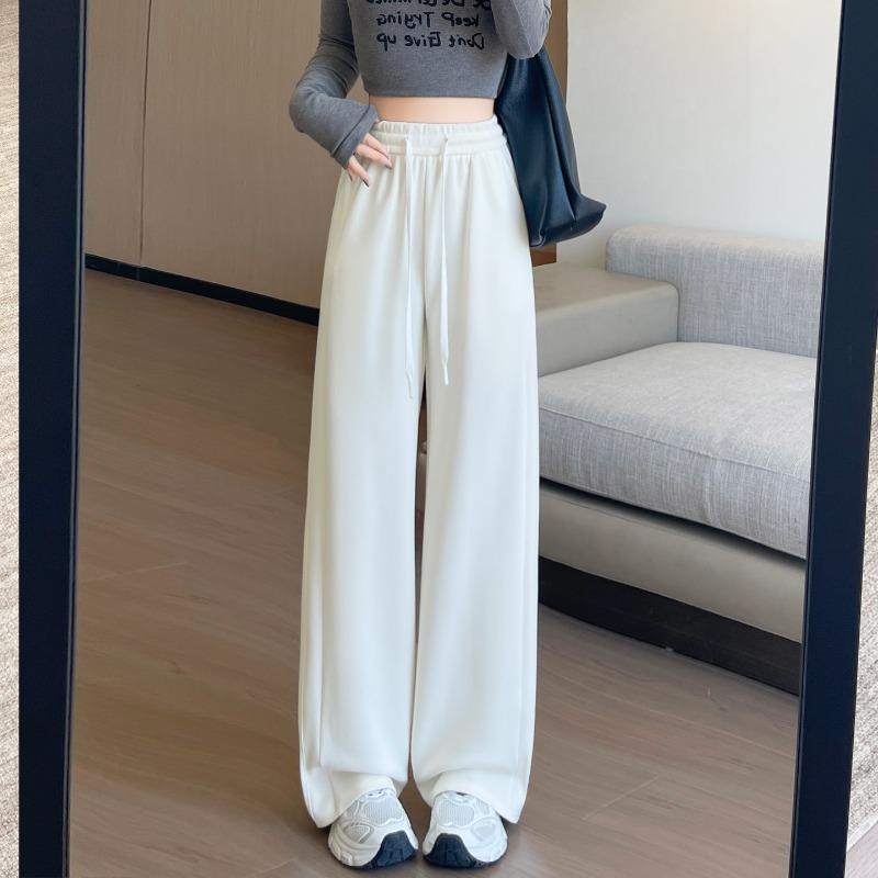 White sweatpants children's spring and autumn new small drape loose casual wide-leg banana sweatpants