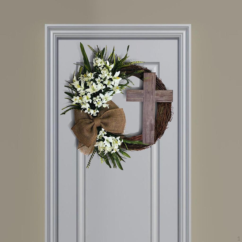 Künstlicher Osterkranz aus Weinreben mit DIY-Hänge-Jute, Rustikal für die Dekoration der Haustür, Hochzeit