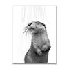 Cat Giraffe Dog Elephant Toilet Paper Bathtub Funny Bathroom Poster Print Canvas Painting Wall Art Shower Room Home Decoration