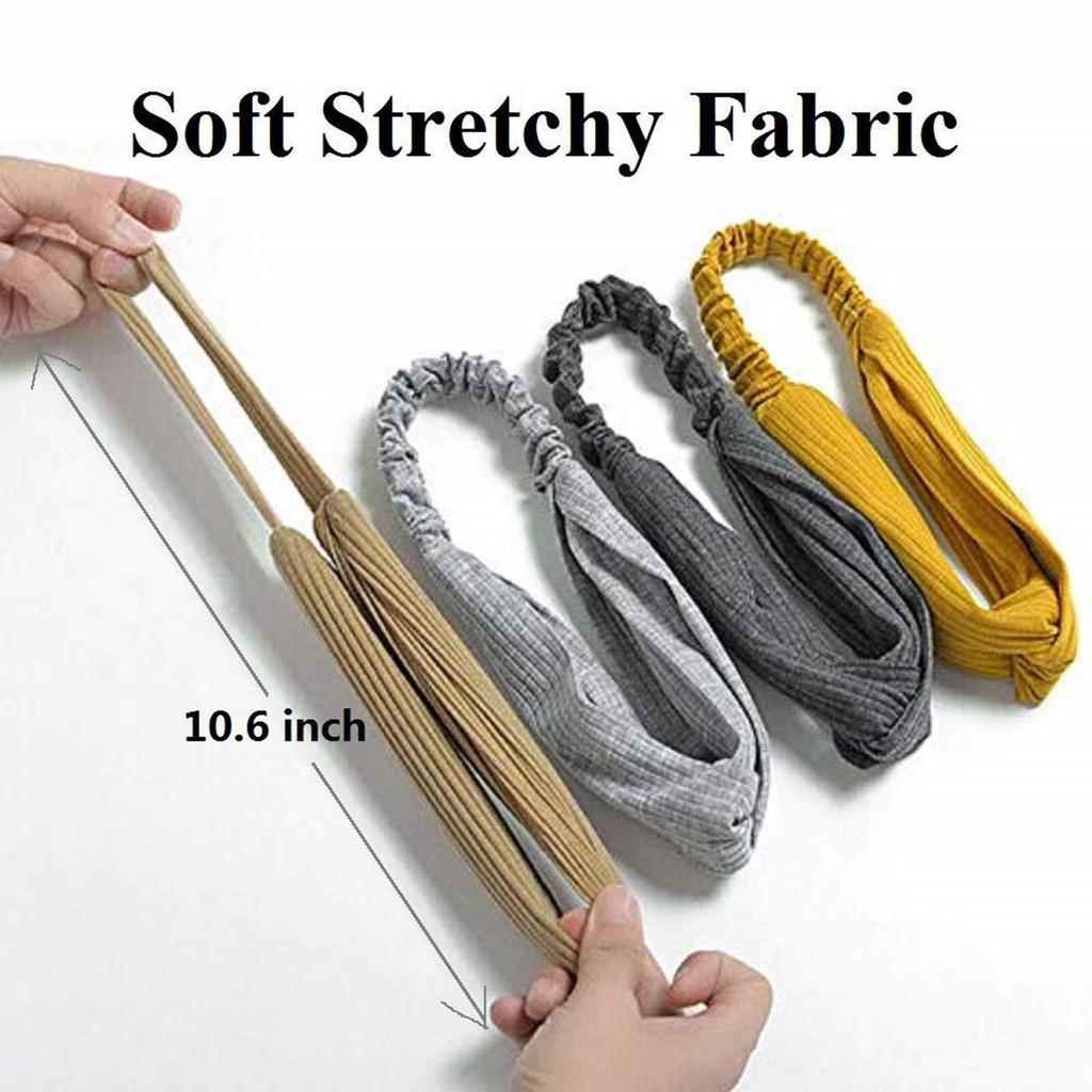 8PCS Cross Tied Headband for Women Face Cleansing Hair Band Set High Elasticity Sports Sweat Absorbing Head Tie