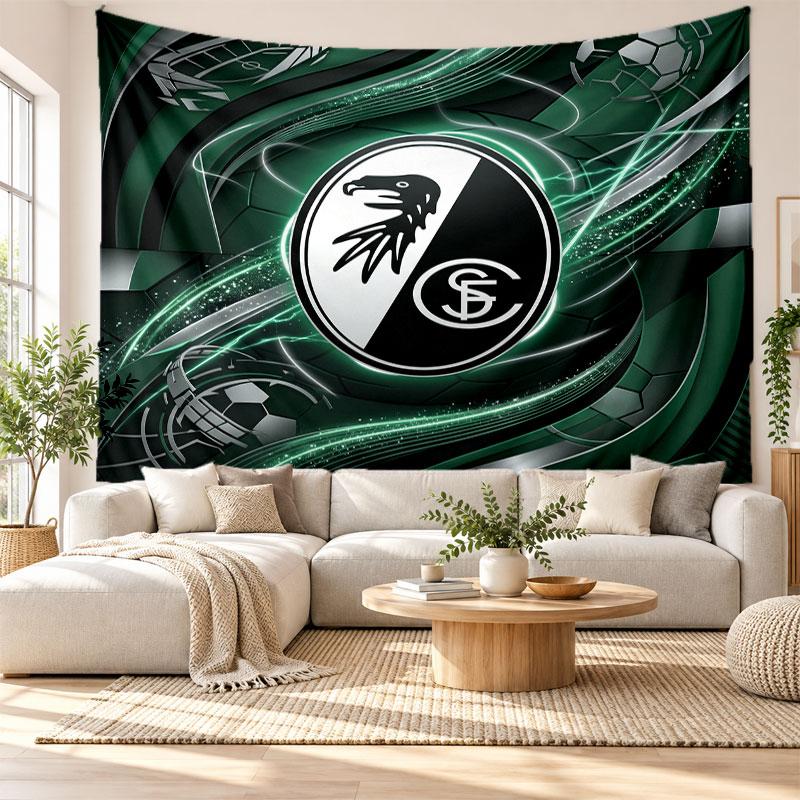 SC Freiburg FC Wall Tapestry, Soft Fabric Wall Hanging, Decorative Backdrop For Bedroom Home Wall Art