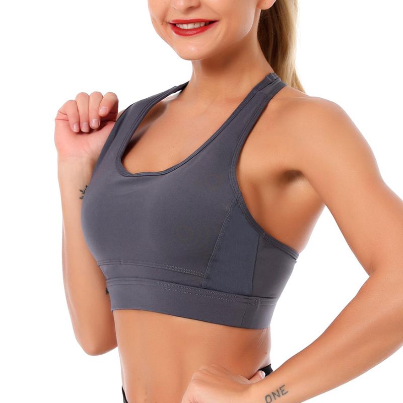 Full Cup Shockproof Sports Bra Gym Brassiere Sport Femme Fitness Push Up Sport Bra Yoga Tops U Back