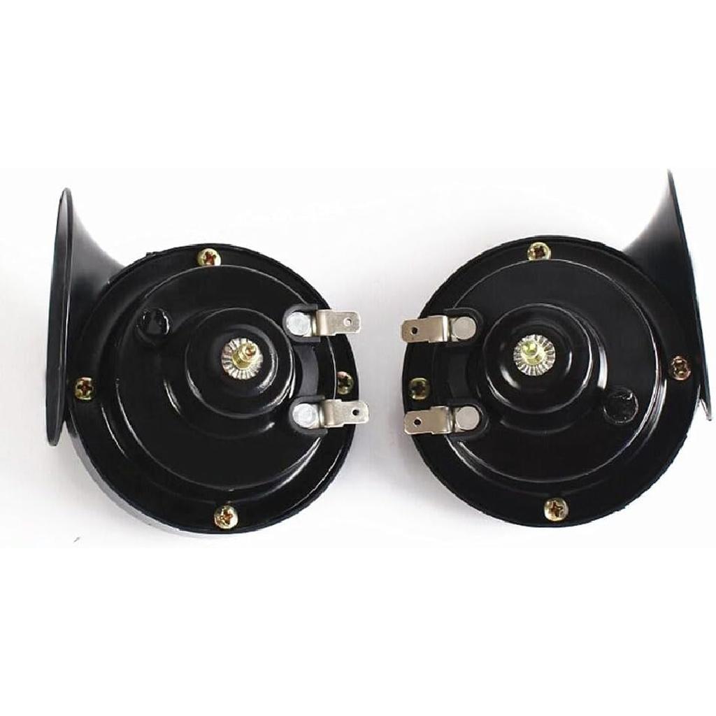 Universal 12V 48V 60V Snail Horn Siren Waterproof Electric Air Horn for Motorcycle Auto Car Scooter Connect to the phone to play music. (60V)