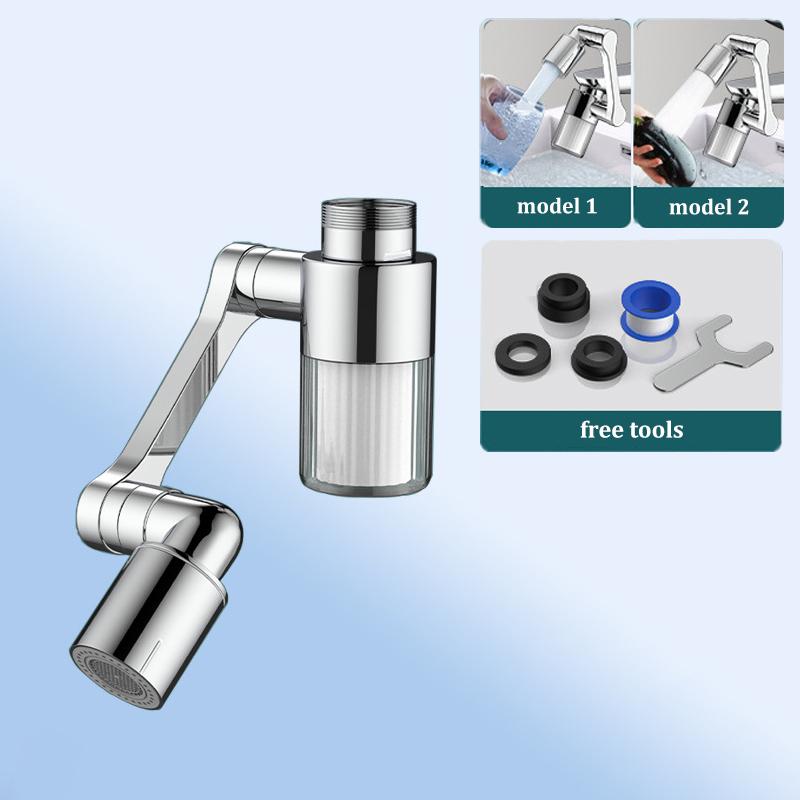 

Faucet filter aerator robotic arm 1080° free rotation faucet extender kitchen and bathroom splash-proof water outlet