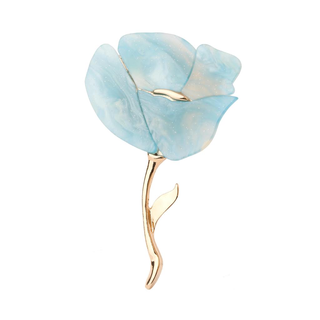 Big Flower Brooch Pin Acrylic Rose Women Brooch Fashion Design Gift For Women Clothing Decor