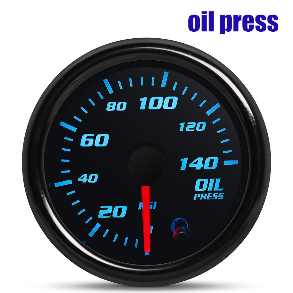 52mm 7 Color in 1 Racing Gauge Turbo Boost Gauge Bar PSI 2 Inch Water Temperature Oil Temp Volt Fuel Press Gauge Tachometer
