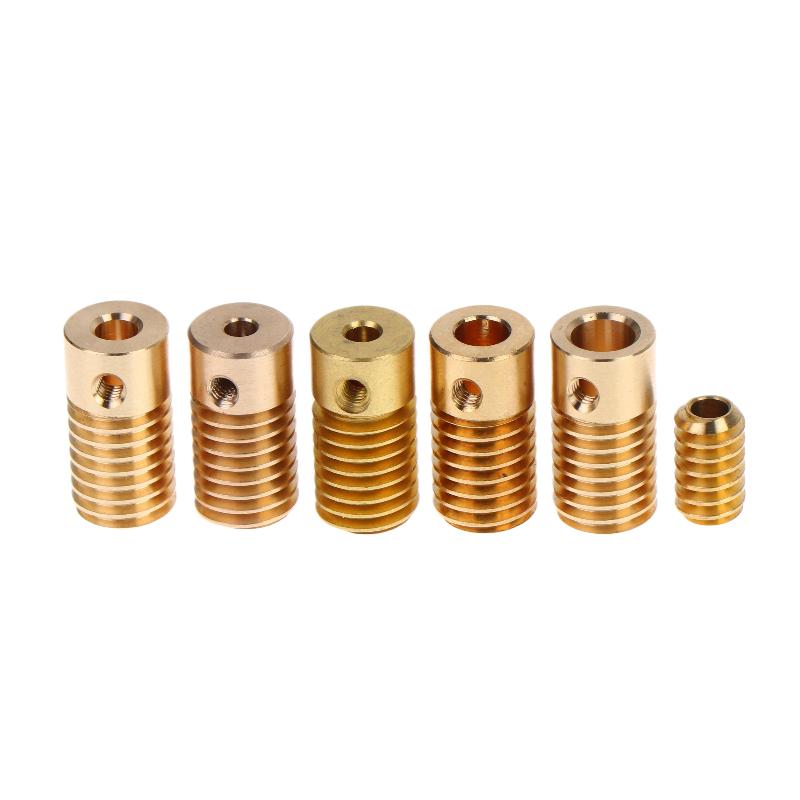 Gold 1PC 0.5M Deceleration Worm Gear 065/151 Turbine 3.175/3/4/5/6mm Deceleration Worm Wheel For Mechanical Use