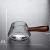 Japansk Sidig Trähandtag Hög Borosilikat Randigt Glas Te-dispenser Rättvis Kopp Chahai Kung Fu Te-ceremoni Te-set
