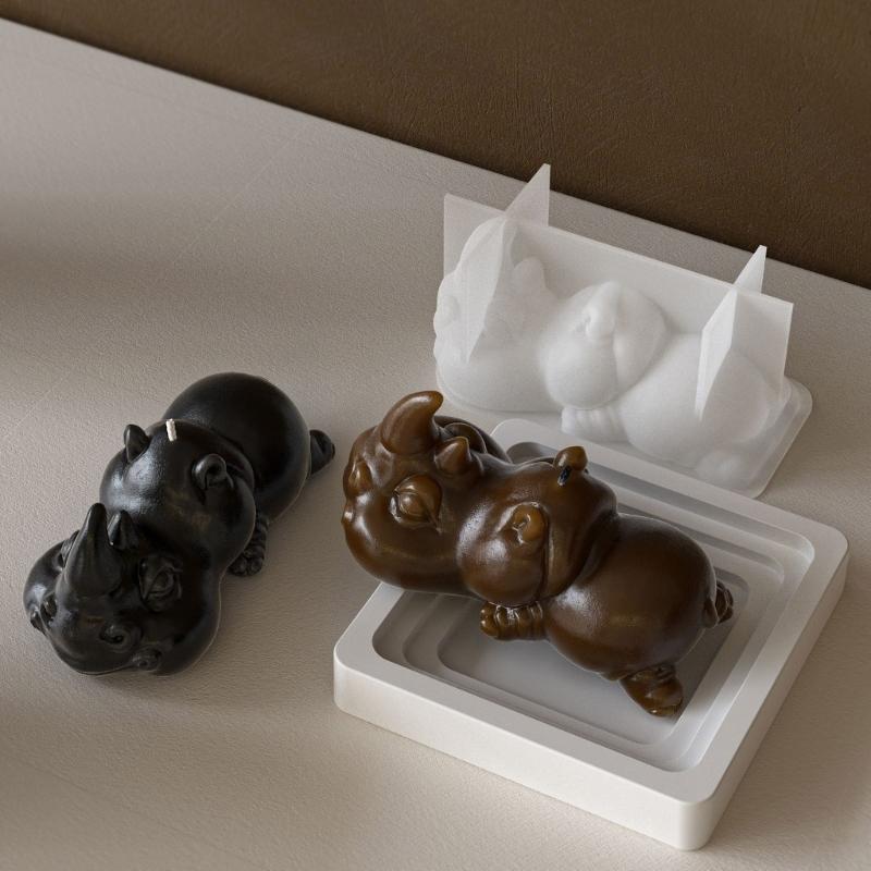 3D Crocodiles Rhinoceros Epoxy Molds For Resin Art Silicone Animal Crafting Projects And Unique Gift Creations