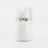 Seto ware right platinum approximately 5cm diameter x 9cm mini good luck made in Maneki-neko (beckoning cat) figurine, white, paw, finish, height,