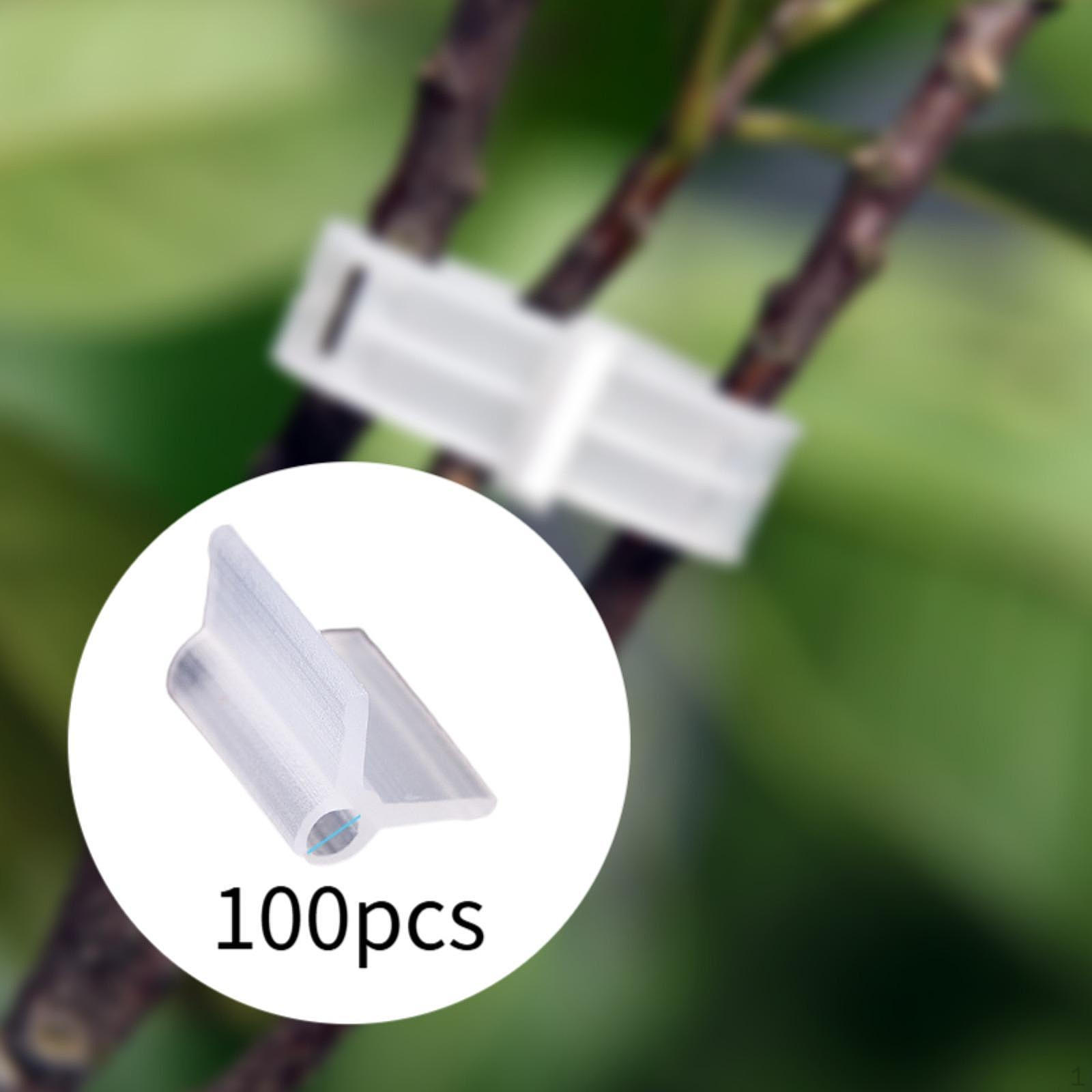 

100 шт. садовых зажимов для прививки баклажанов, простая в использовании томатная шпалера для фасоли 3mm