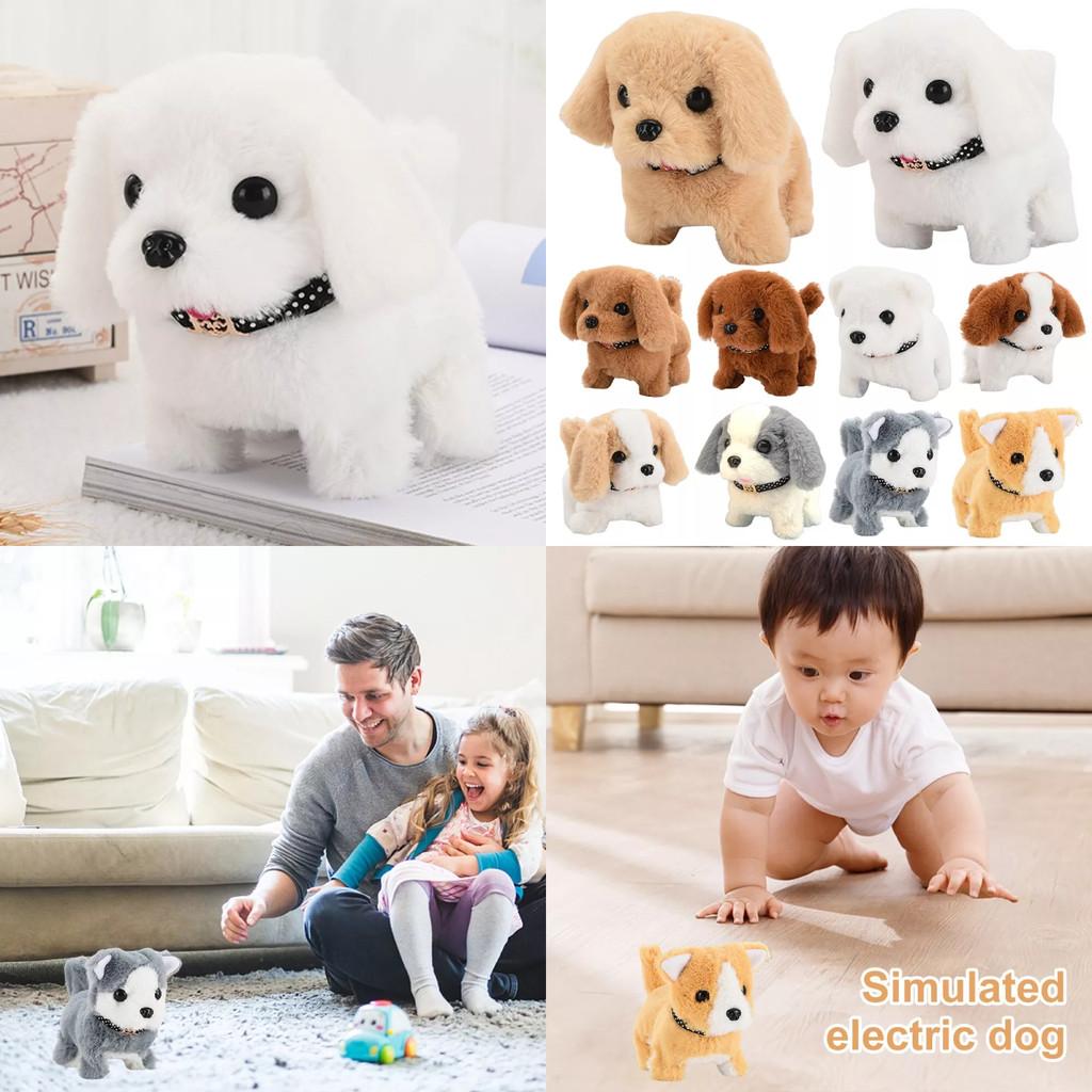 Electronic Robot Dog Walking Barking Tail Wagging Puppy Dog Plush Toy Gift Kids